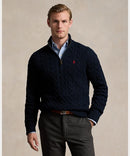 Suéter Polo Tricot Meio Ziper