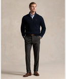 Suéter Polo Tricot Meio Ziper