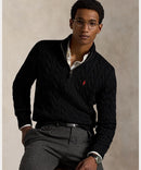Suéter Polo Tricot Meio Ziper
