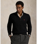 Suéter Polo Tricot Meio Ziper