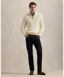 Suéter Polo Tricot Meio Ziper