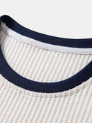 Camiseta Waffle Contrast com Bolso