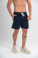 Short Urban Sarja Com Elastano Azul Escuro