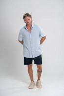 Short Urban Sarja Com Elastano Azul Escuro