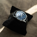 Relógio de Couro Luminous Blue Steel 41mm